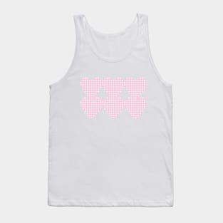 Pink Gingham Hearts Tank Top